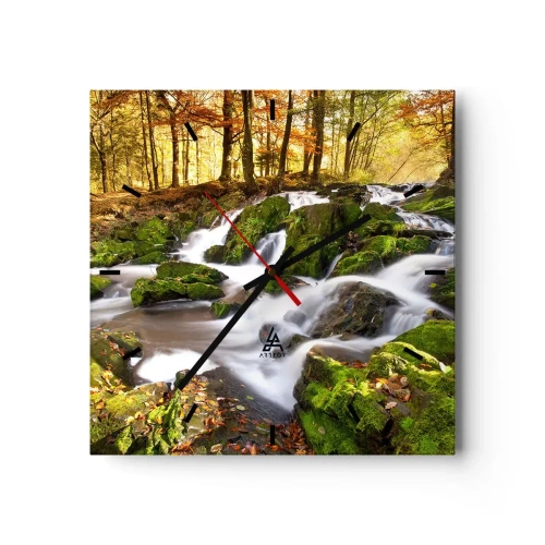 Falióra, Óra - Gyorsan át az őszi erdőn - 30x30 cm