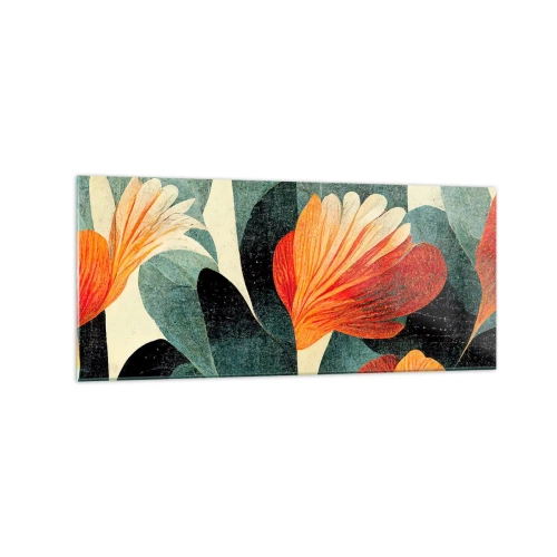 Üveg kép - A trópusok forrósága és a zöldellő hűvösség - 120x50 cm