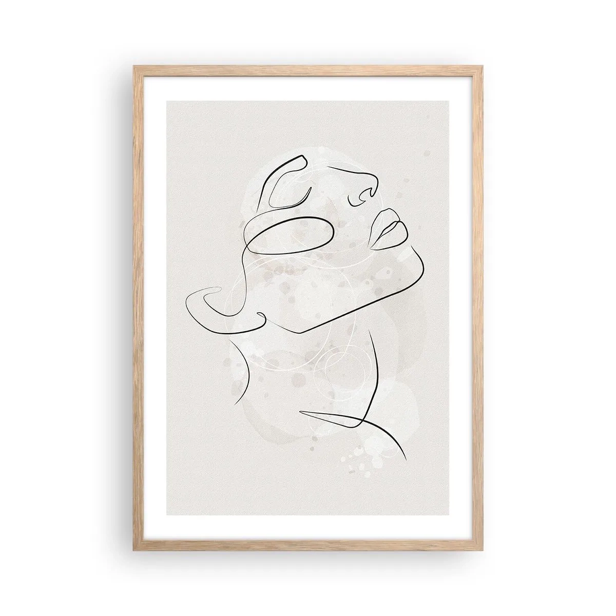 Poszter világos tölgy keretben - Egy álom körvonala - 50x70 cm