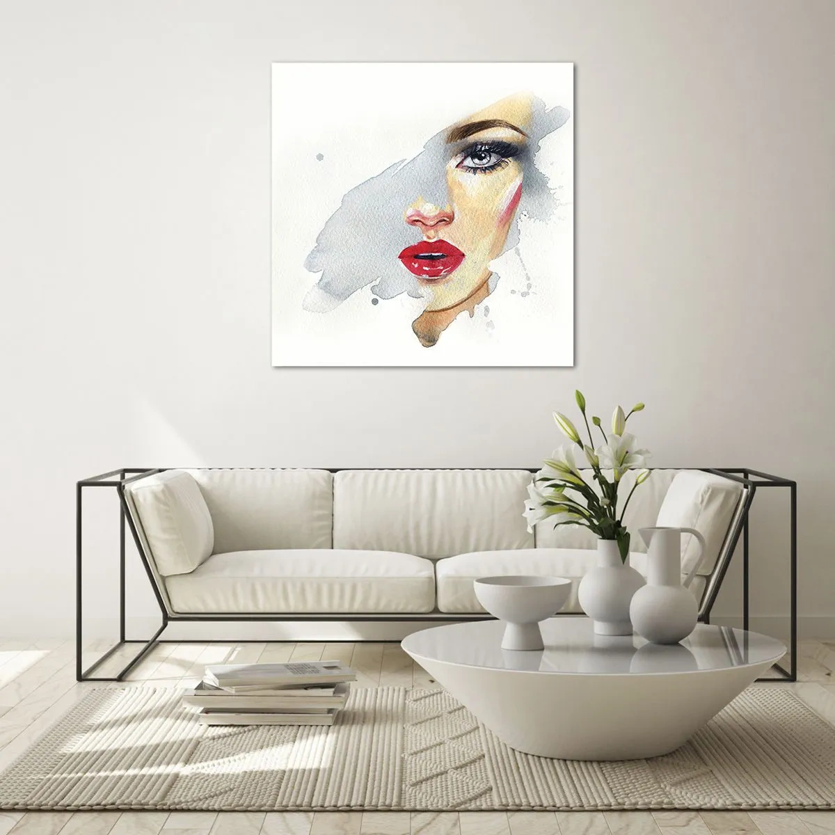Üveg kép - Egy vízcsepp tükörkép  - 40x40 cm