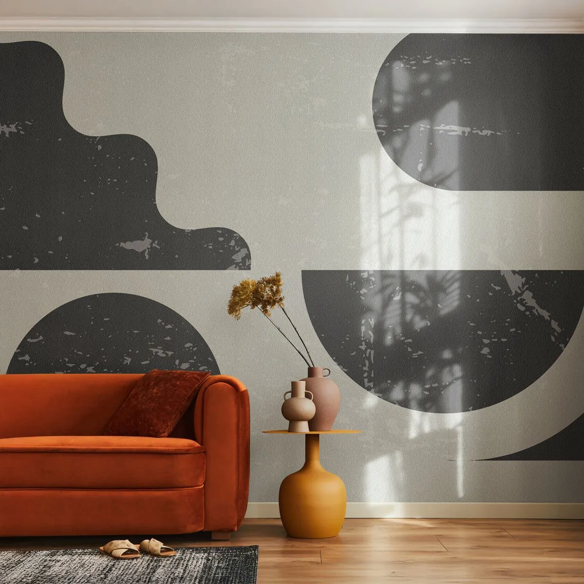 Fotótapéta Standard Eco - Kompozíció fent és lent - Absztrakció, Fekete és fehér, Idős - 400x280 cm