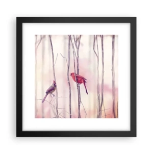 Poszter fehér keretben - Rózsaszín erdő története - 30x30 cm