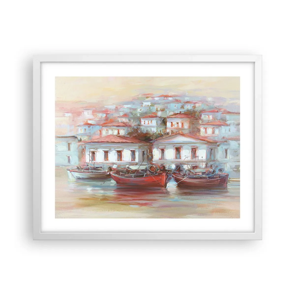 Poszter fekete keretben - Boldog kisváros - 50x40 cm