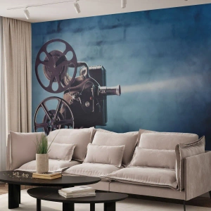 Egyedi öntapadó tapéta Deluxe Sticker - A régi moziban - Film projektor, Szüret, Kamera