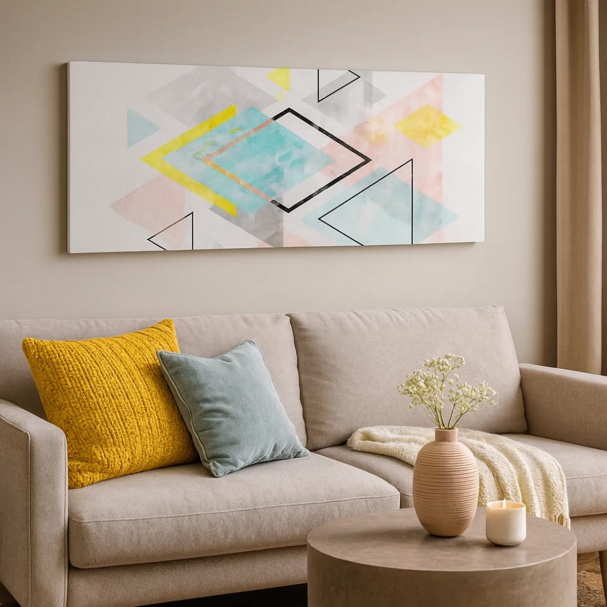 Vászonkép - Geometriai játék - 30x30 cm