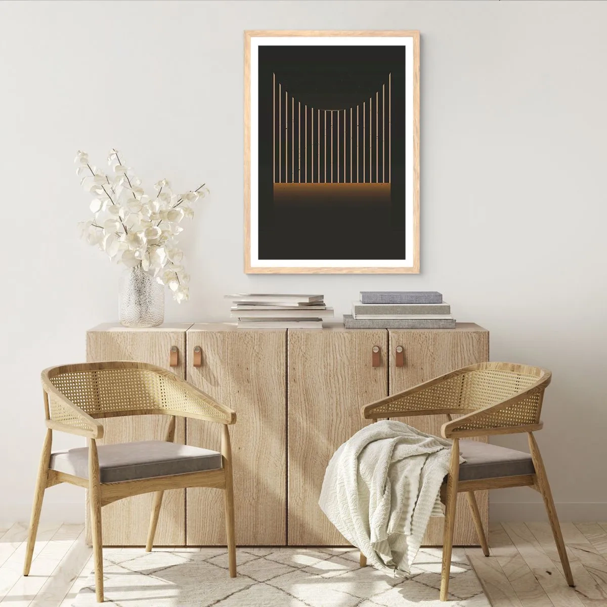 Poszter világos tölgy keretben - Fedezze fel a sötétséget - 70x100 cm