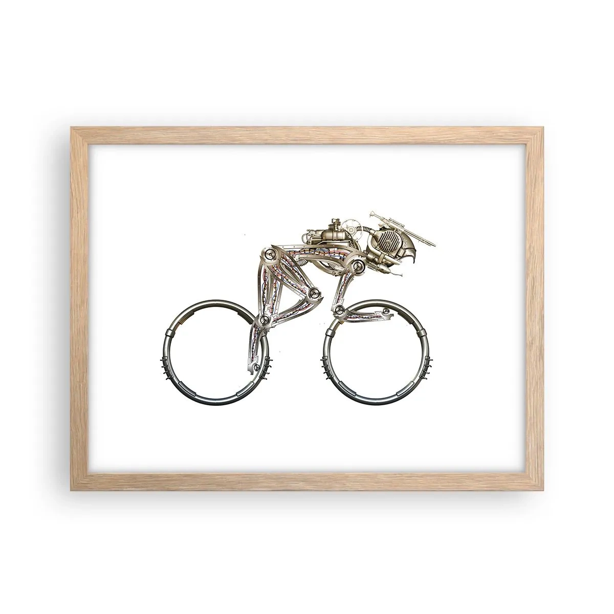 Poszter világos tölgy keretben - Remek gép - 40x30 cm