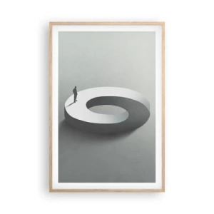 Poszter világos tölgy keretben - És bölcsnek lenni - 61x91 cm