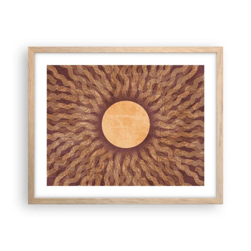 Poszter világos tölgy keretben - A nap ikonja - 50x40 cm