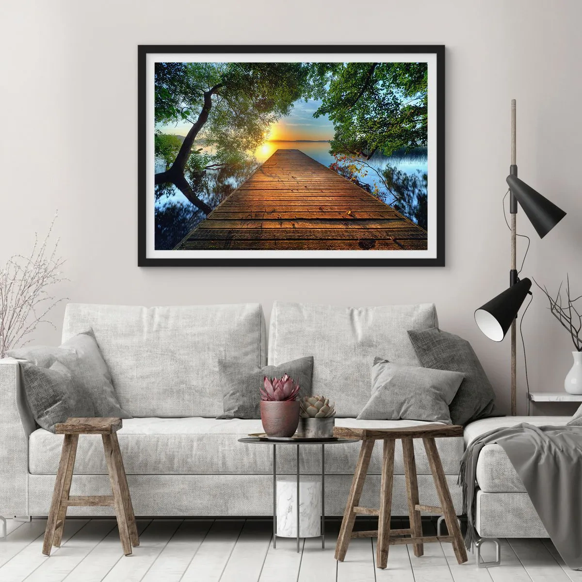 Poszter fehér keretben - Ne siess, ülj le - 91x61 cm