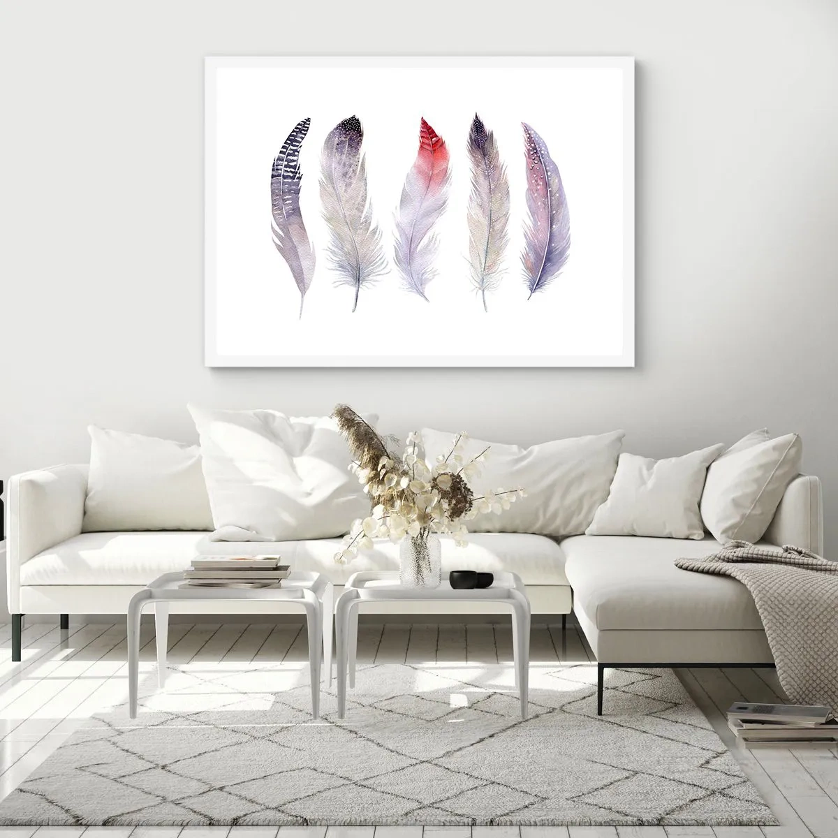 Poszter fekete keretben - Gyengéd, mint a sokszínű köd - 100x70 cm