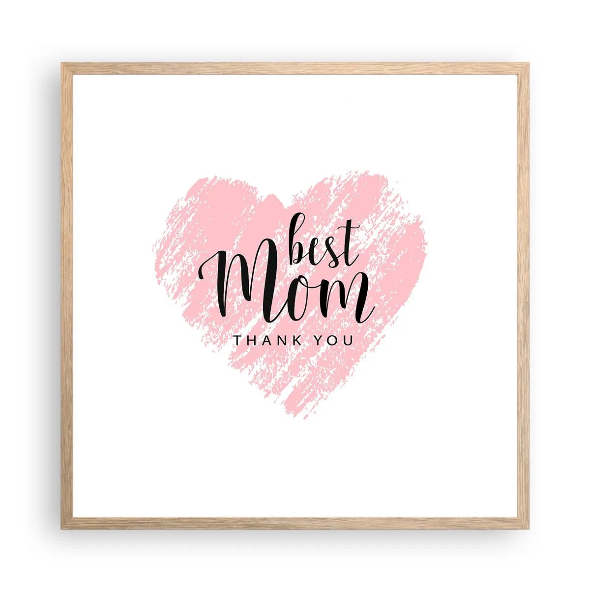 Poszter világos tölgy keretben - Mindig a megfelelő pillanat - 60x60 cm