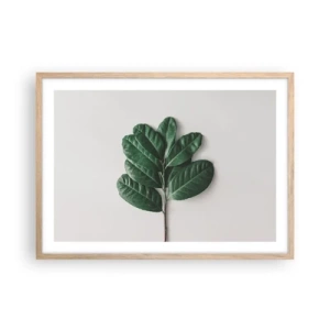 Poszter világos tölgy keretben - Rajz csak a természetről - 70x50 cm