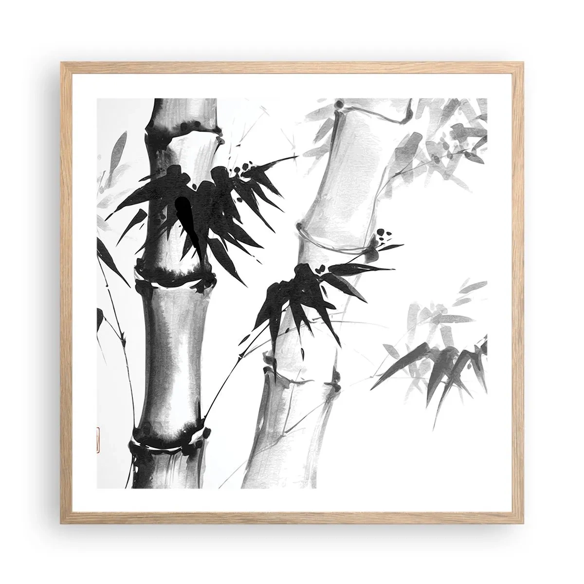 Poszter világos tölgy keretben - Közelkép a keletről - 60x60 cm