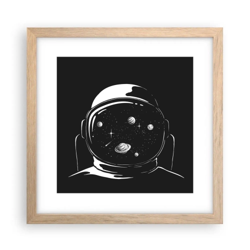 Poszter világos tölgy keretben - Szép kilátás - 30x30 cm