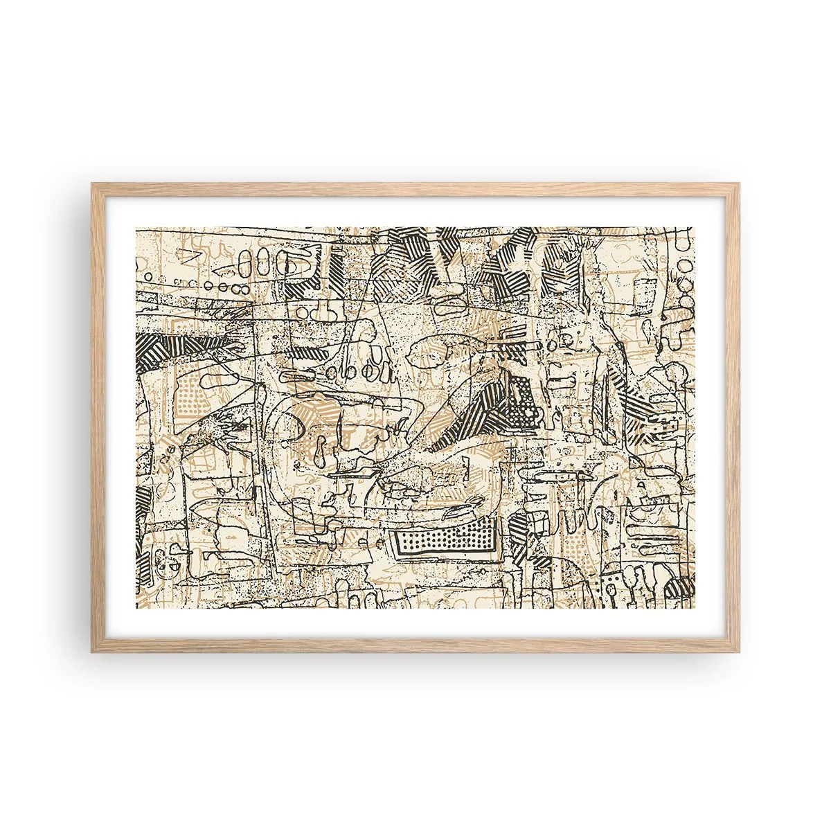 Poszter világos tölgy keretben - Dekódolásra vár - 70x50 cm