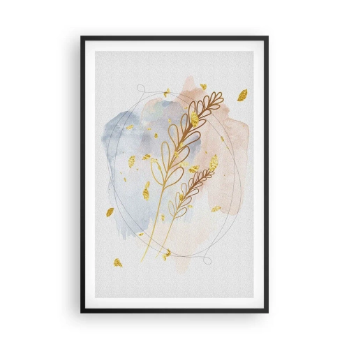 Poszter fehér keretben - Aranyszínű fuvallat - 61x91 cm