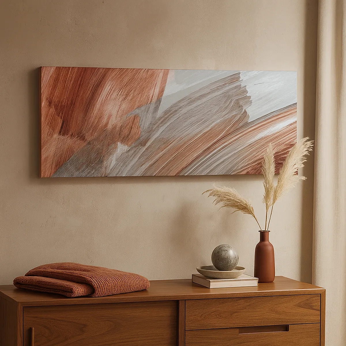 Vászonkép - Őszi és szeles absztrakció - 30x30 cm