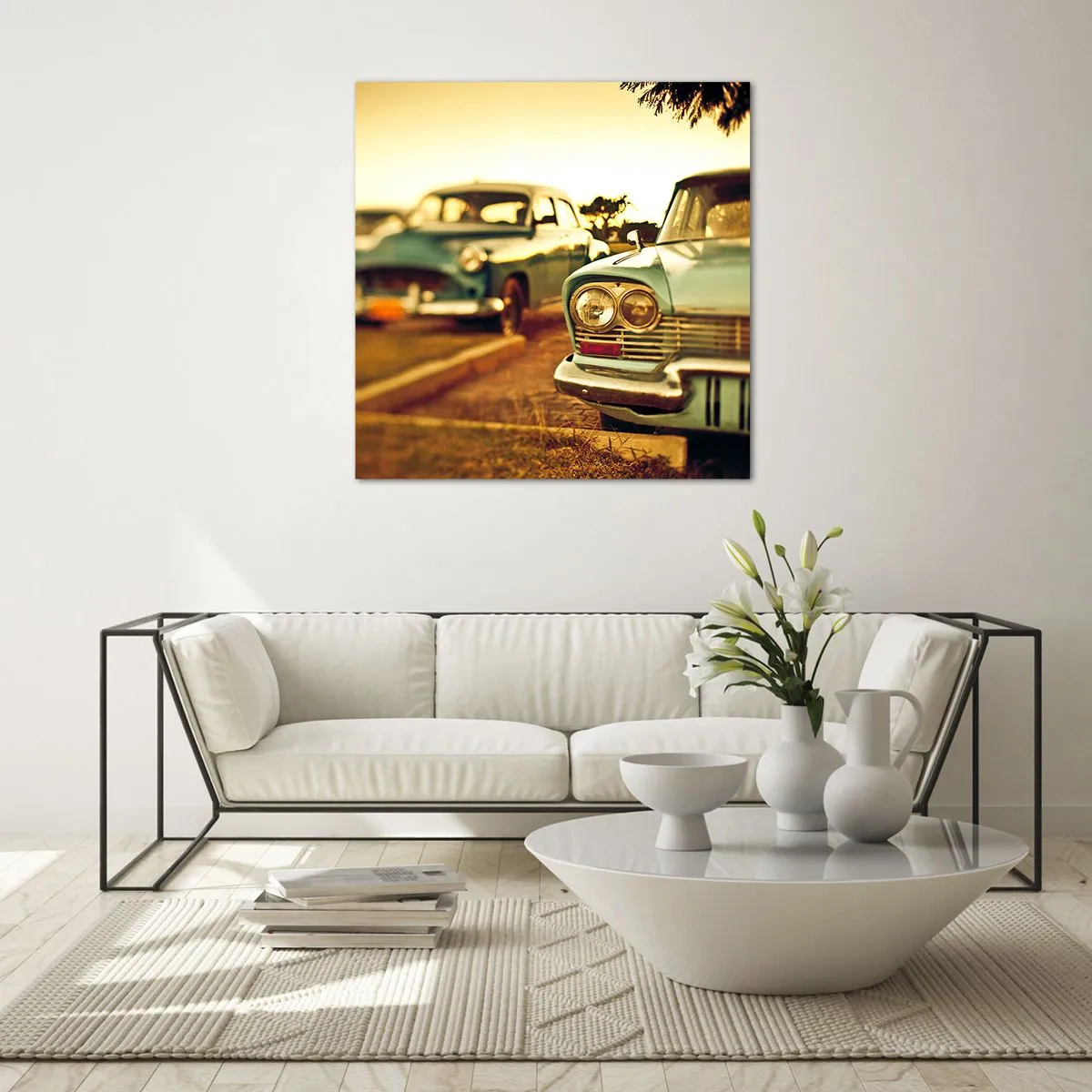 Üveg kép - Várunk és meglátjuk - 60x60 cm