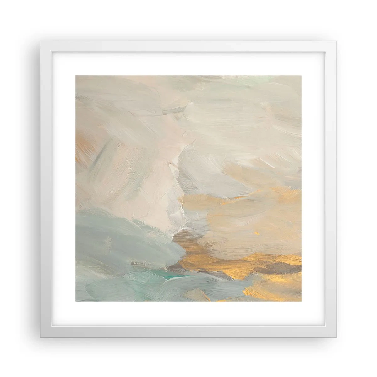 Poszter fekete keretben - Absztrakció - a szelídség földje - 40x40 cm