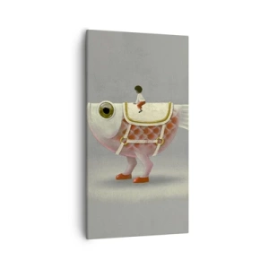 Vászonkép - A halas lovas - 55x100 cm