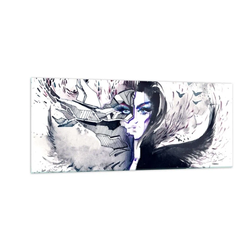 Üveg kép - Démoni és gyönyörű - 100x40 cm