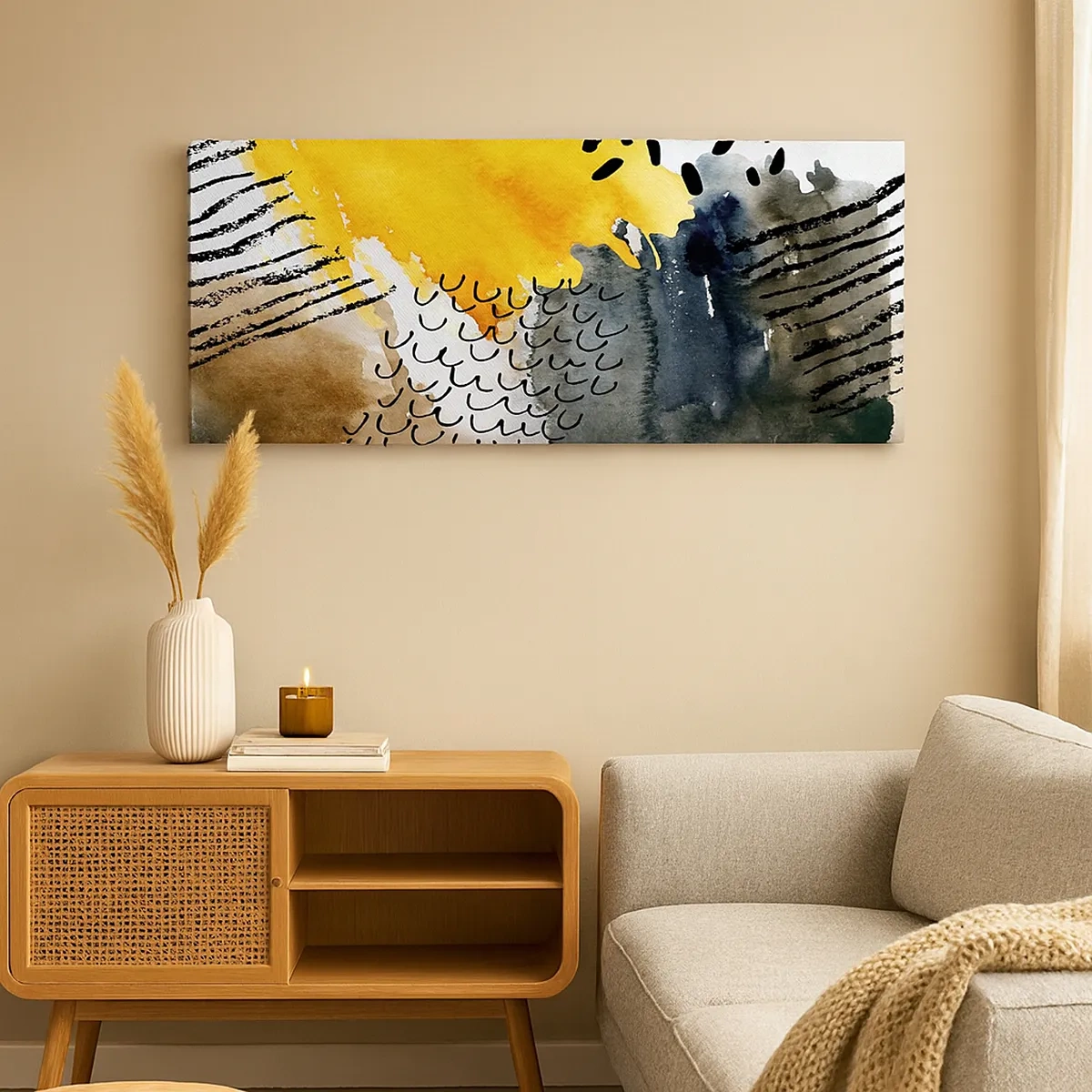 Vászonkép - Az elemek találkozása - 30x30 cm