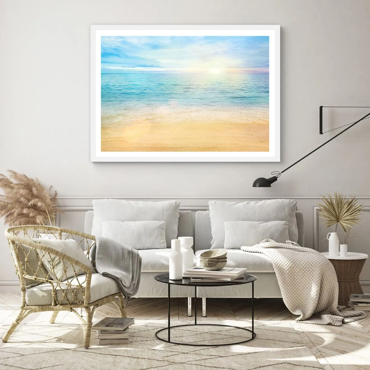 Poszter fekete keretben - Nagy kékség - 100x70 cm