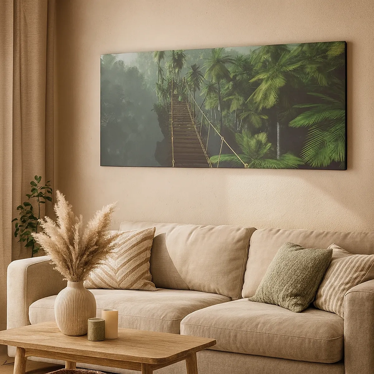 Vászonkép - A zöldellő hullámok felett - 30x30 cm