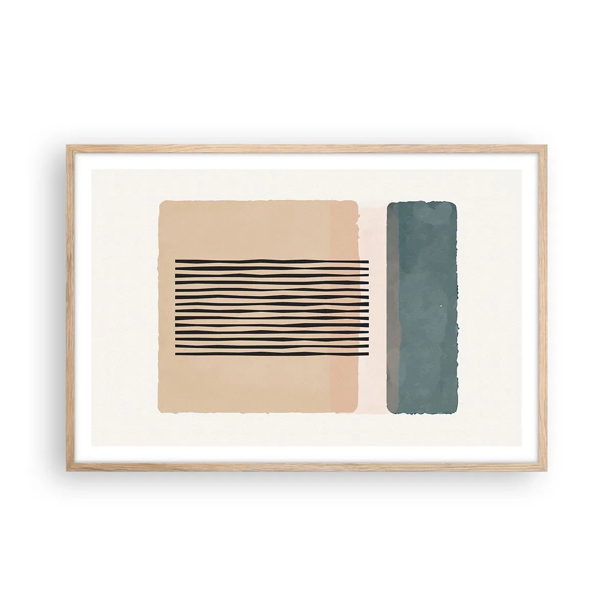 Poszter világos tölgy keretben - Minden rendben - 91x61 cm