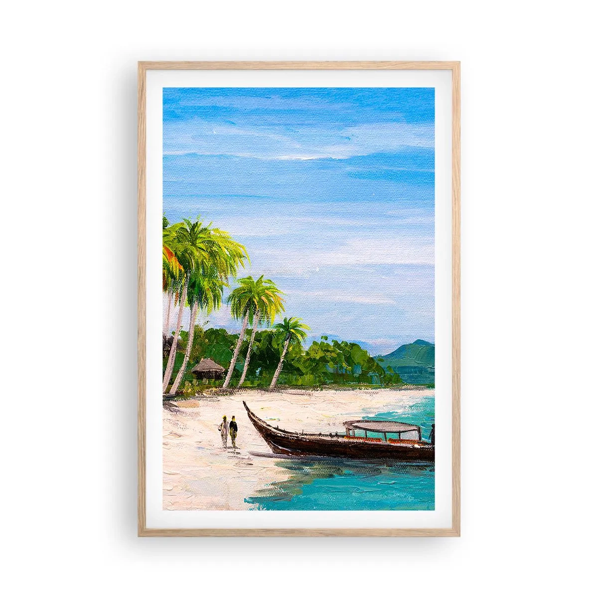 Poszter világos tölgy keretben - Egy egzotikus álom - 61x91 cm