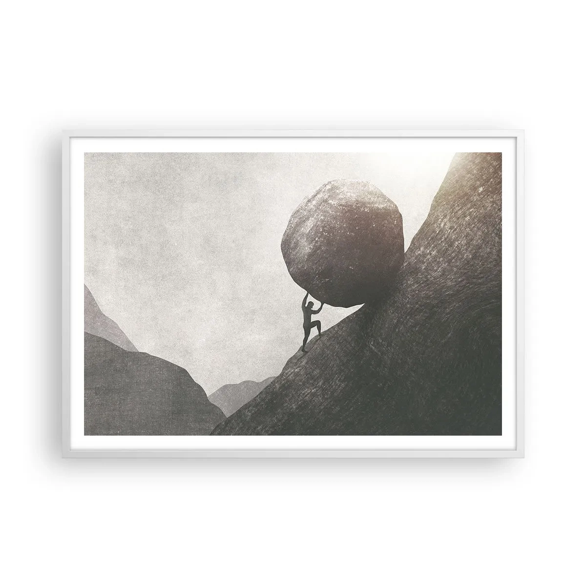 Poszter fekete keretben - Hiszek minden remény ellenére  - 100x70 cm