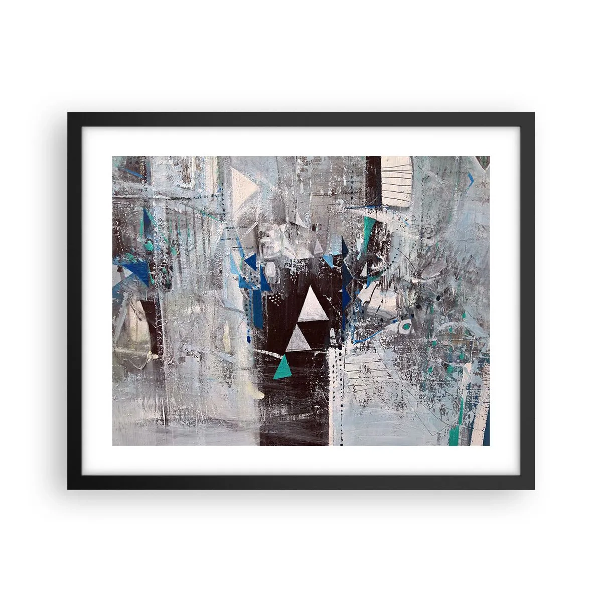 Poszter fehér keretben - A háromszögek felülíró sorrendje - 50x40 cm