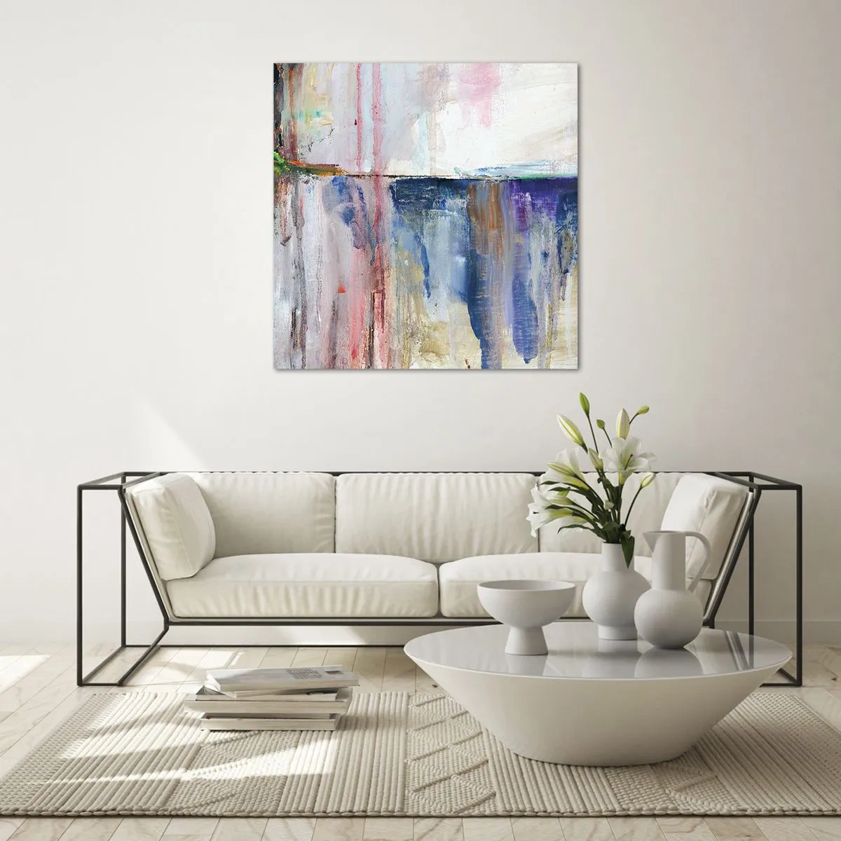 Üveg kép - Színes benyomások és társítások - 60x60 cm