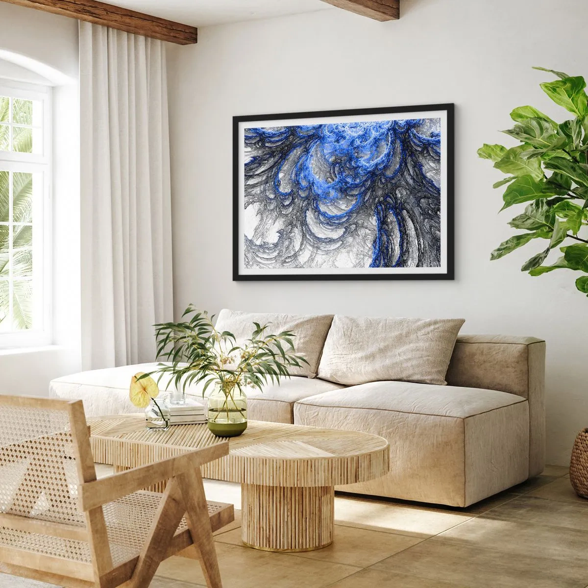 Poszter fehér keretben - Egy hullám születése - 70x50 cm