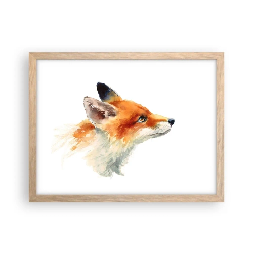 Poszter világos tölgy keretben - Óvatosság az első - 40x30 cm