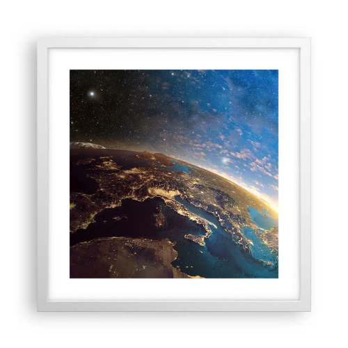 Poszter fekete keretben - Tekintsünk magunkra távolról - 40x40 cm