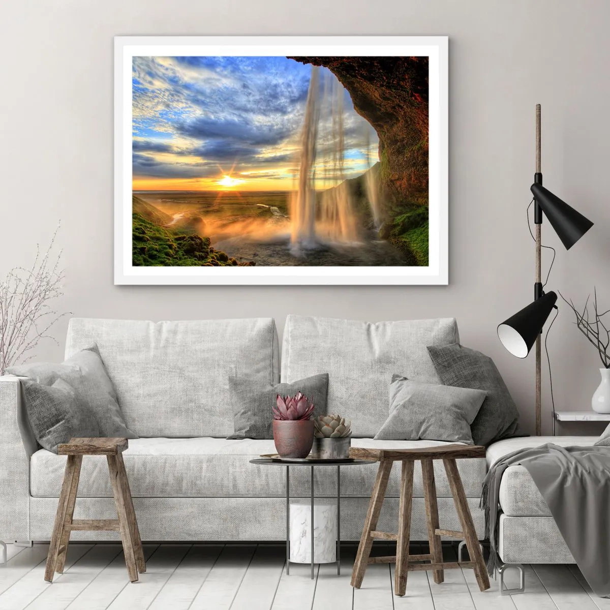 Poszter fekete keretben - Cseppfátyol mögötti világ - 50x40 cm