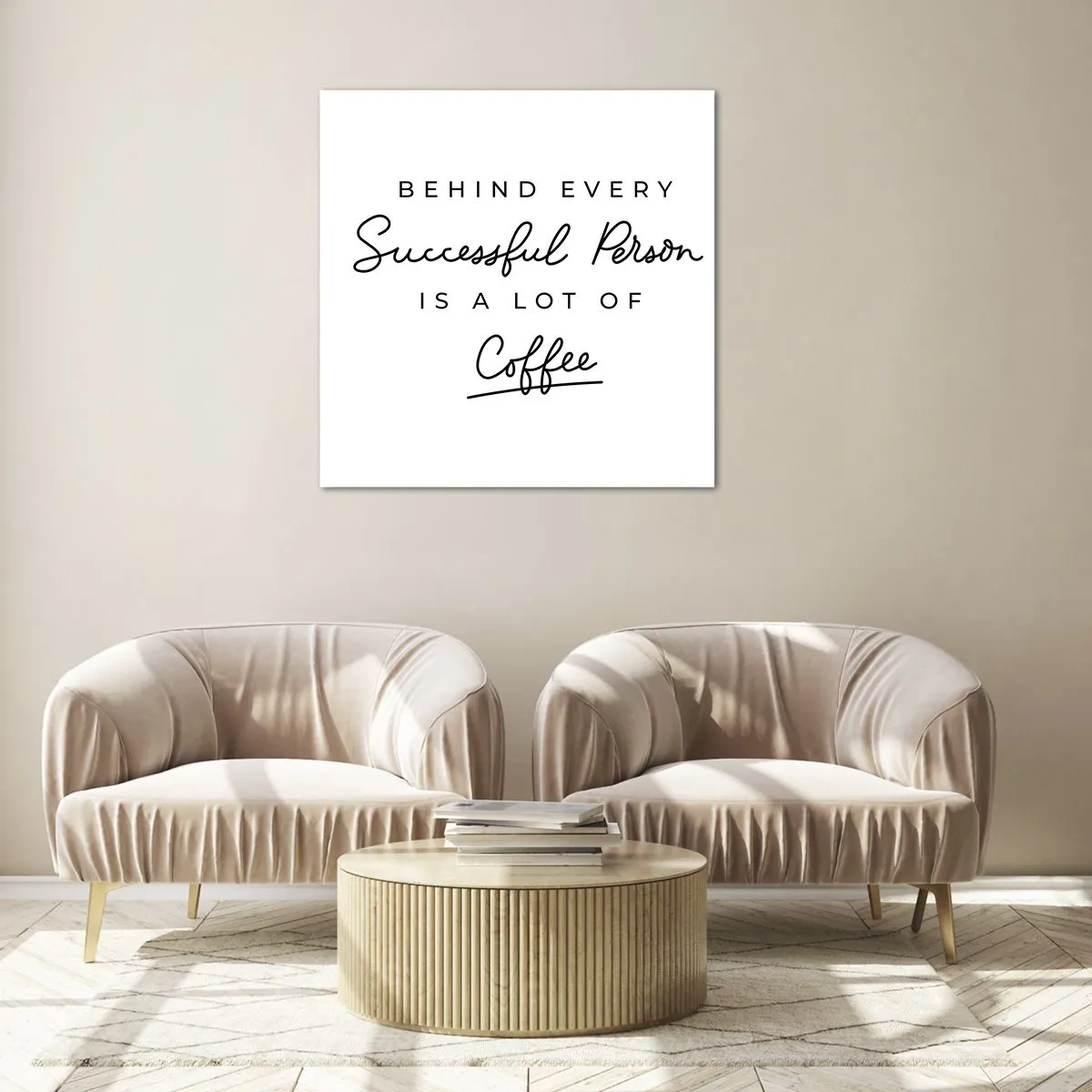 Üveg kép - A siker titka - 50x50 cm