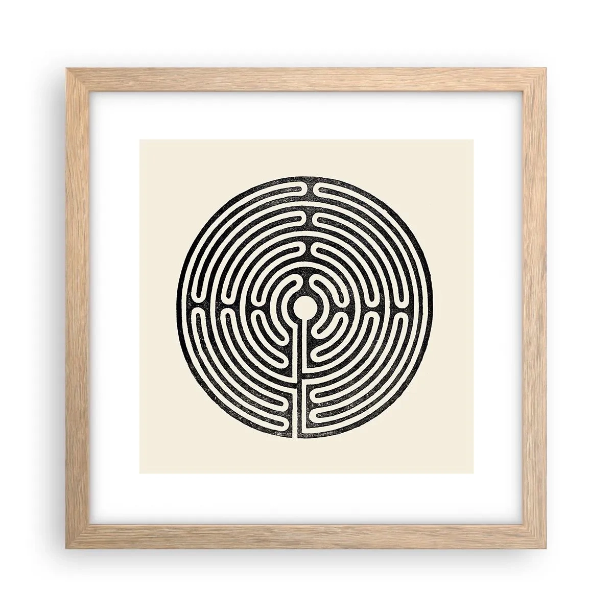 Poszter világos tölgy keretben - Titokzatos rend - 30x30 cm