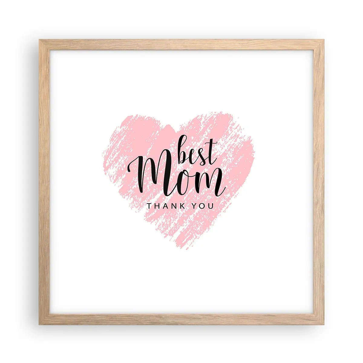 Poszter világos tölgy keretben - Mindig a megfelelő pillanat - 40x40 cm