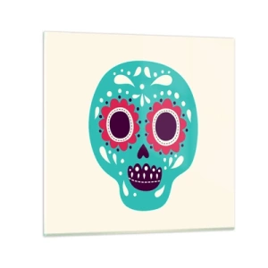 Üveg kép - Az élet - szórakozás a halálig - 40x40 cm