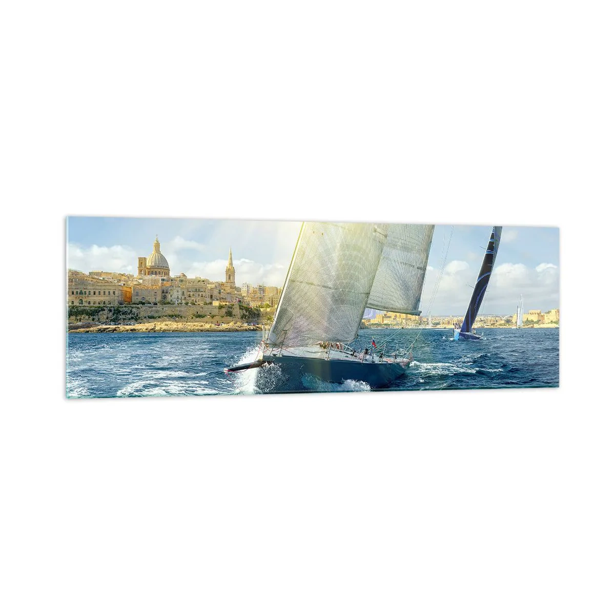 Üveg kép - Ideje elhagyni a várost - 160x50 cm