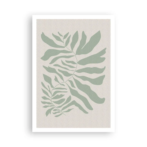 Poszter - Smaragdzöld ág - 70x100 cm