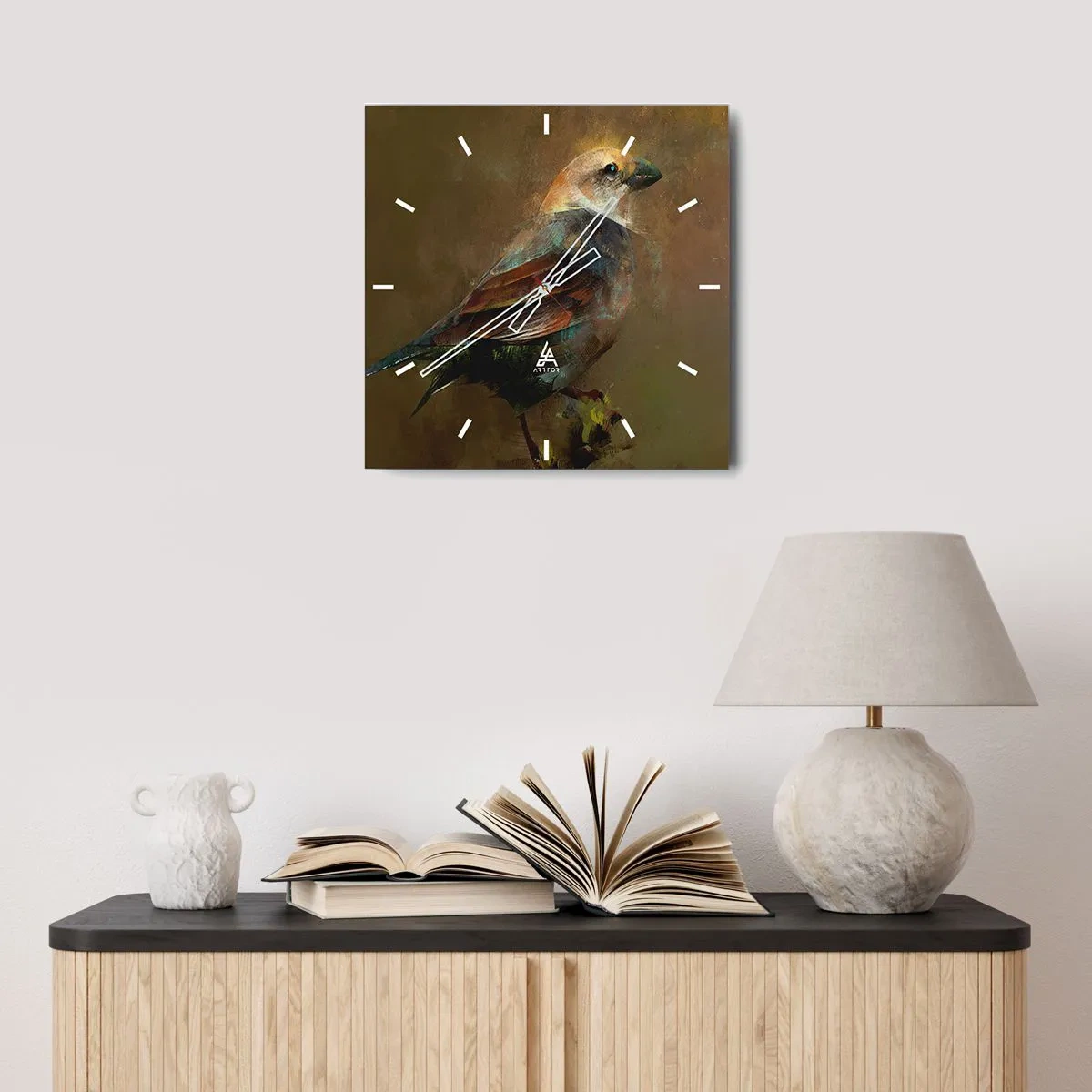 Falióra, Óra - Veréb, egy kismadár - 30x30 cm