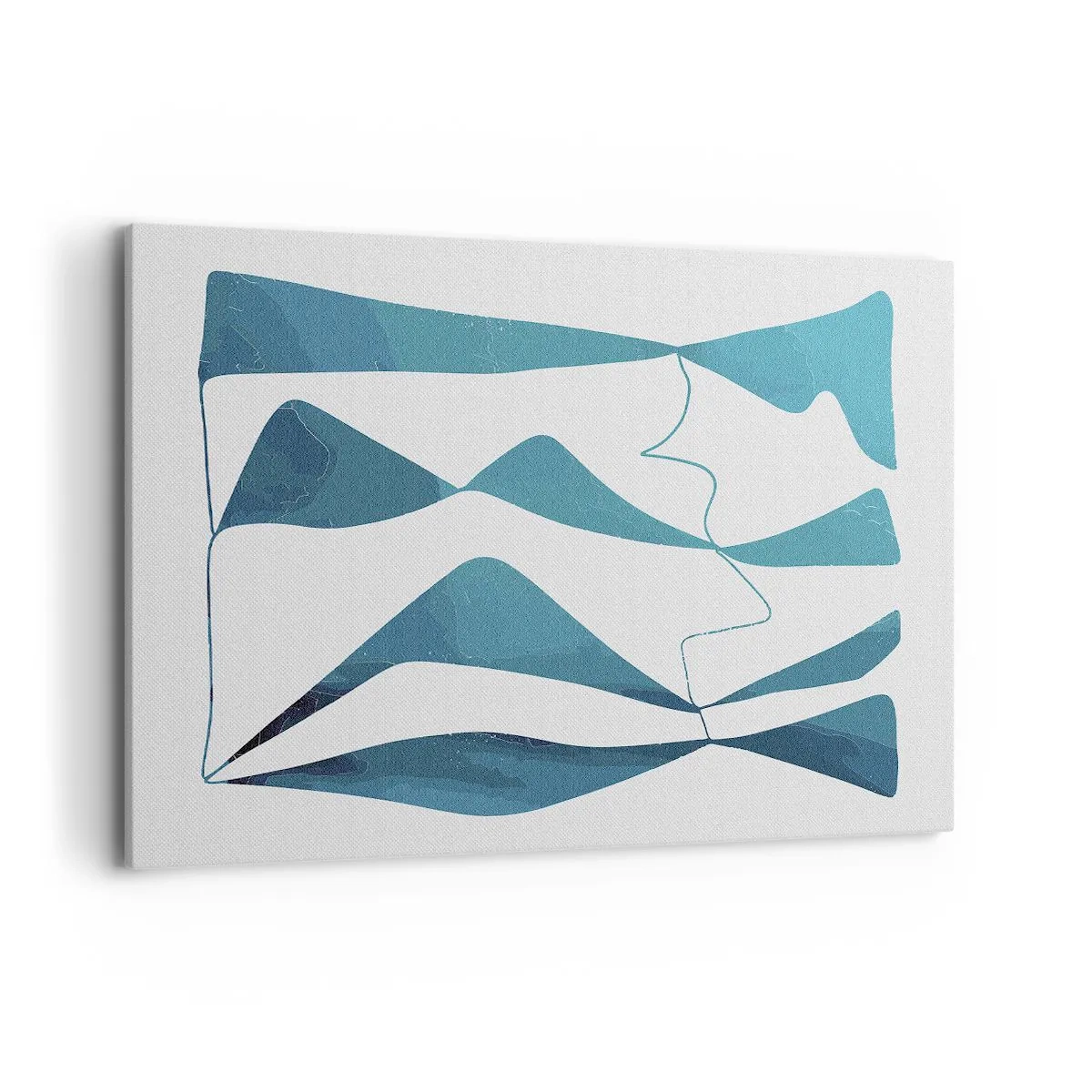 Vászonkép - Absztrakció: egy türkizkék összetétel - 120x80 cm