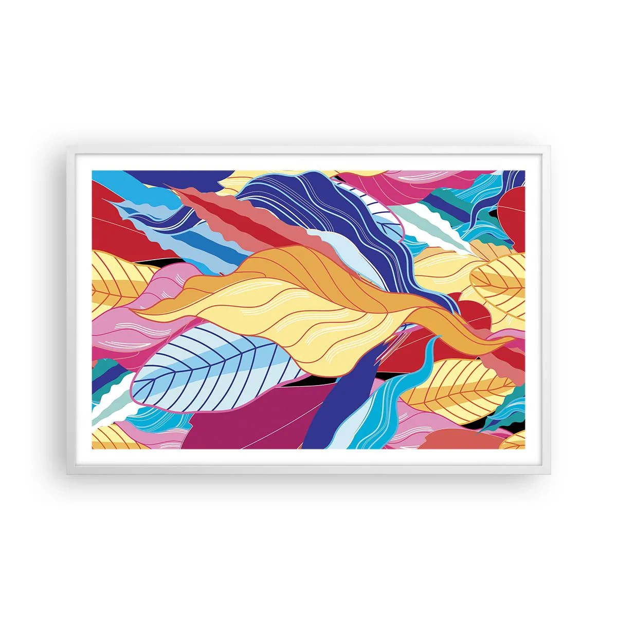Poszter fekete keretben - Színes rendetlenség - 91x61 cm