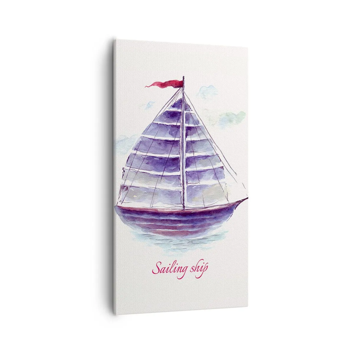 Vászonkép - Teli vitorlákat és nyugodt vizet - 55x100 cm