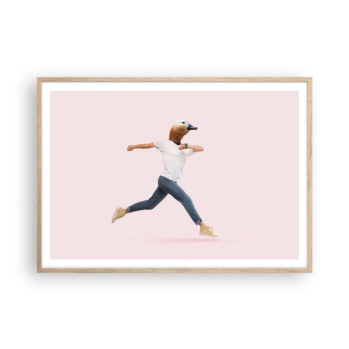 Poszter világos tölgy keretben - Egy csipetnyi abszurditás - 100x70 cm