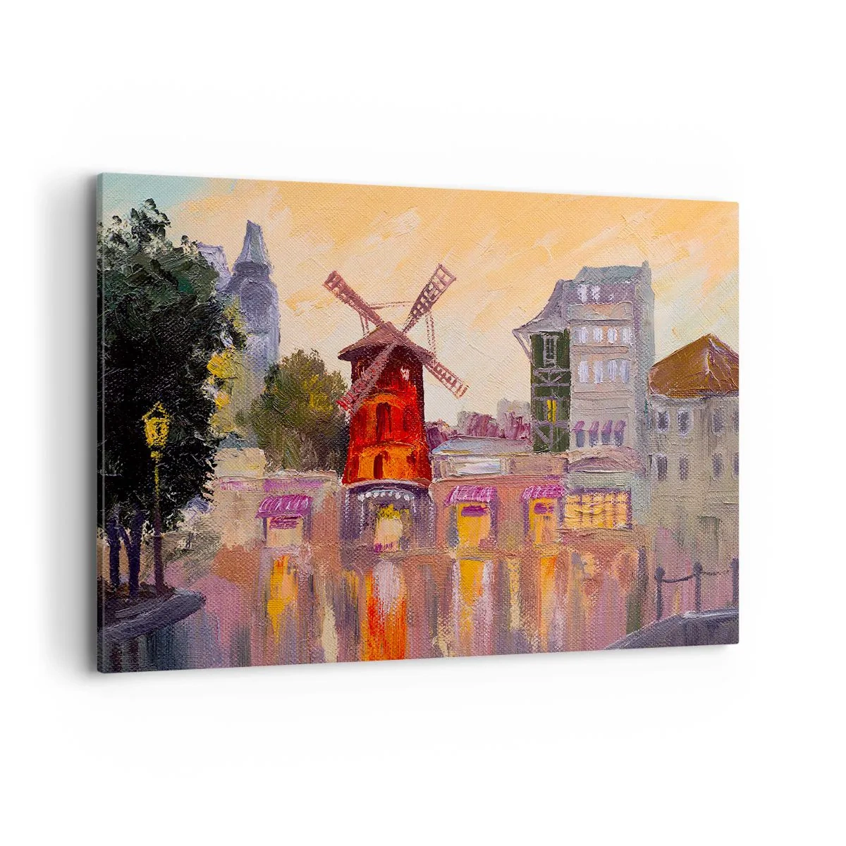 Vászonkép - Párizsi ikonok - Moulin Rouge - 120x80 cm